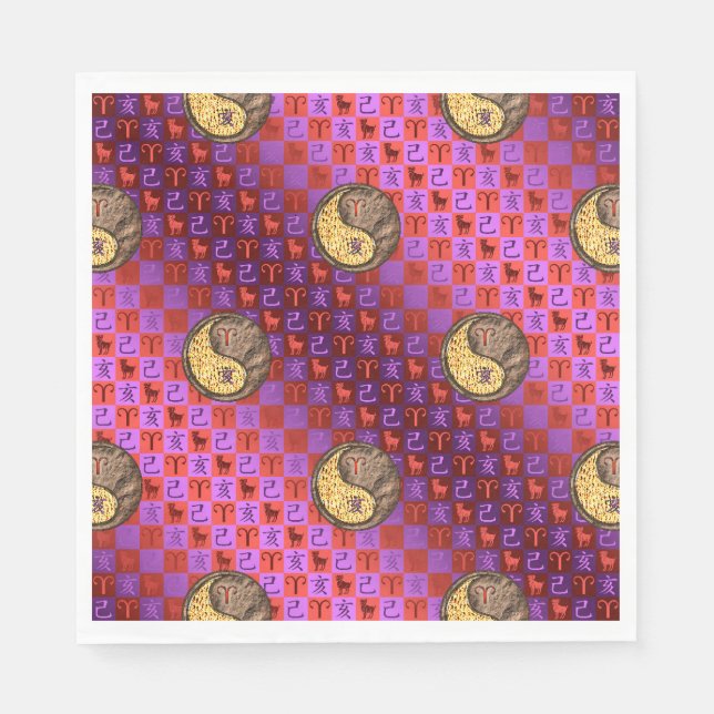 Serviette En Papier Aries et Earth Boar (Devant)