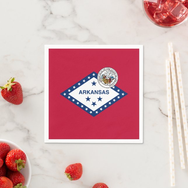 Serviette En Papier Arkansan Flag & Seal, Flag of Arkansas (En situation)