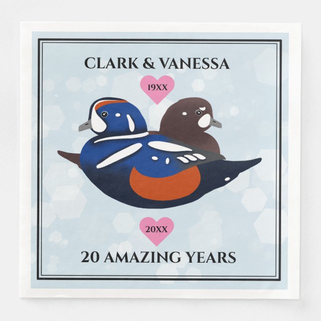 Serviette En Papier Arlequin Canard Amateur Toute année Anniversaire (Devant)