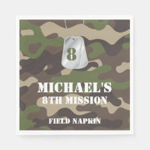 Armée Camo fête d'anniversaire Napkins