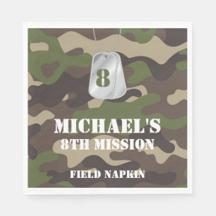 Serviette En Papier Armée Camo fête d'anniversaire Napkins