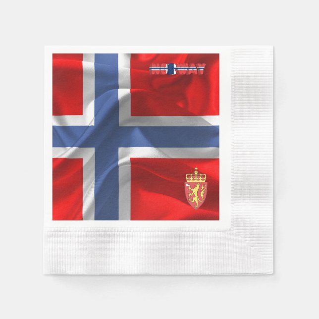 Serviette En Papier Armoiries de la Norvège (Devant)