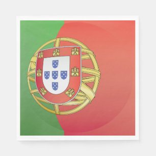Serviette En Papier Armoiries du drapeau du Portugal Crête portugaise
