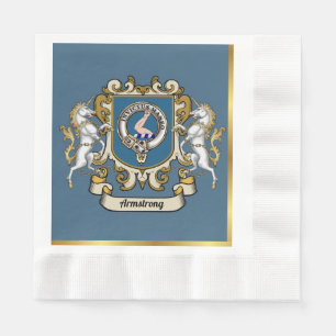 Serviette En Papier Armstrong Clan Badge Bleu Personnalisé