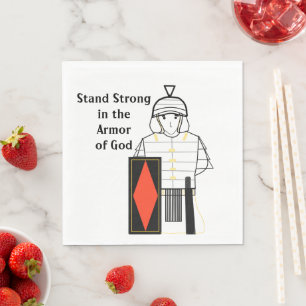 Serviette En Papier Armure de Dieu, tenez bon