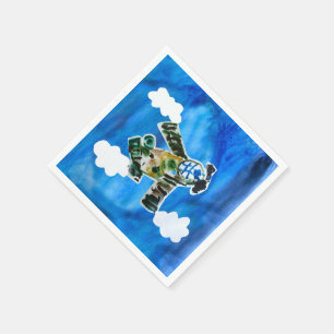 Serviette En Papier Army Jet "Art by Kids"