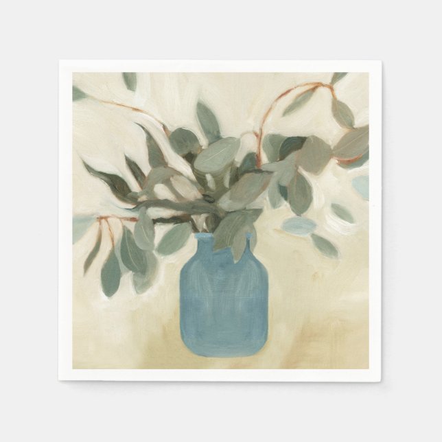 Serviette En Papier Arrangement neutre - Feuilles empilés (Devant)