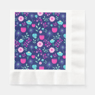 Serviette En Papier Arrière - plan à motif floral mignon