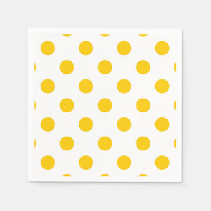 Serviette En Papier Arrière - plan blanc Pois jaunes