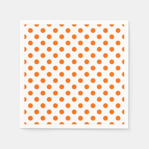 Serviette En Papier Arrière - plan blanc Pois orange