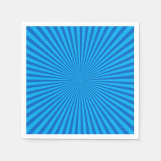 Serviette En Papier Arrière - plan Blue Retro Sunburst