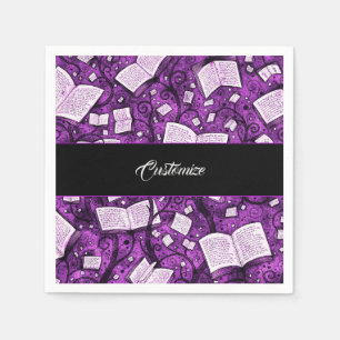 Serviette En Papier Arrière - plan de livres roses