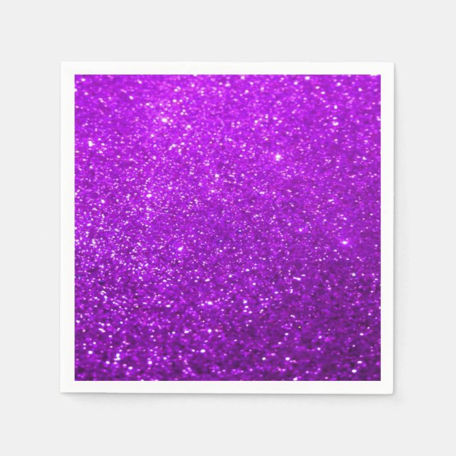 Serviette En Papier Arrière - plan Parties scintillant en gras - Viole (Devant)