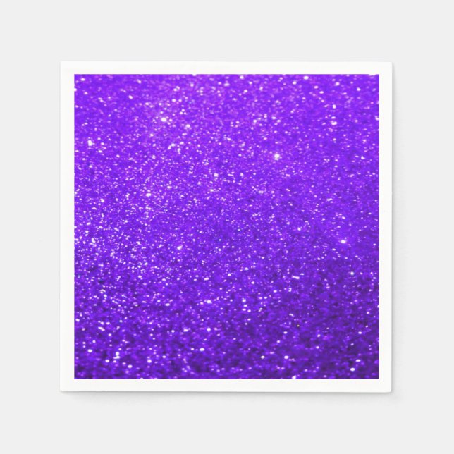Serviette En Papier Arrière - plan Parties scintillant en gras - viole (Devant)