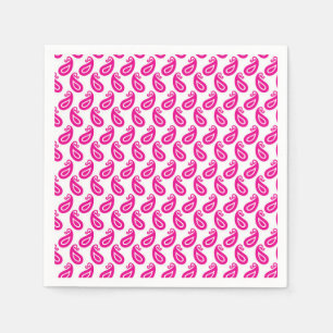 Serviette En Papier arrière - plan rose et blanc avec motif