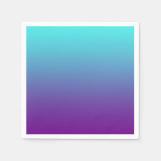 Serviette En Papier Arrière - plan simple dégradé violet bleu turquois