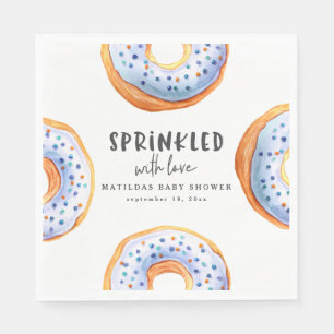 Serviette En Papier Arrosé avec le baby shower de beignet d'amour
