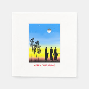Serviette En Papier Art africain, Joyeux Noël,