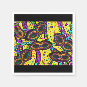 SERVIETTE EN PAPIER ART DE MARDI GRAS
