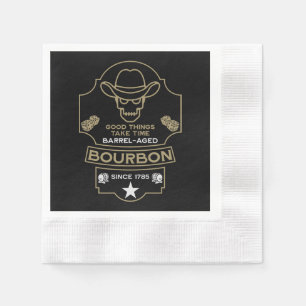Serviette En Papier Art de Whisky Bourbon
