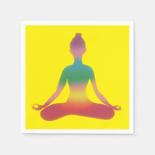 Serviette En Papier Art de yoga méditatif