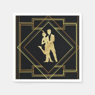 Serviette En Papier Art déco hurlant la conception d'aileron d'année