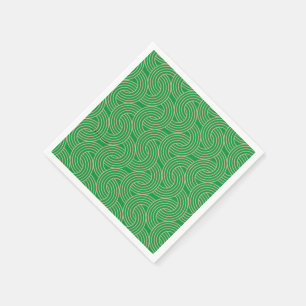 Serviette En Papier Art déco orné vert et or