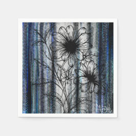 Serviette En Papier Art des fleurs de finition