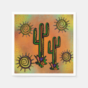 SERVIETTE EN PAPIER ART DU CACTUS SUD-OUEST     