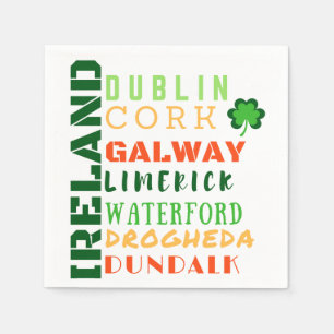 SERVIETTE EN PAPIER ART DU MÉTRO IRLANDE