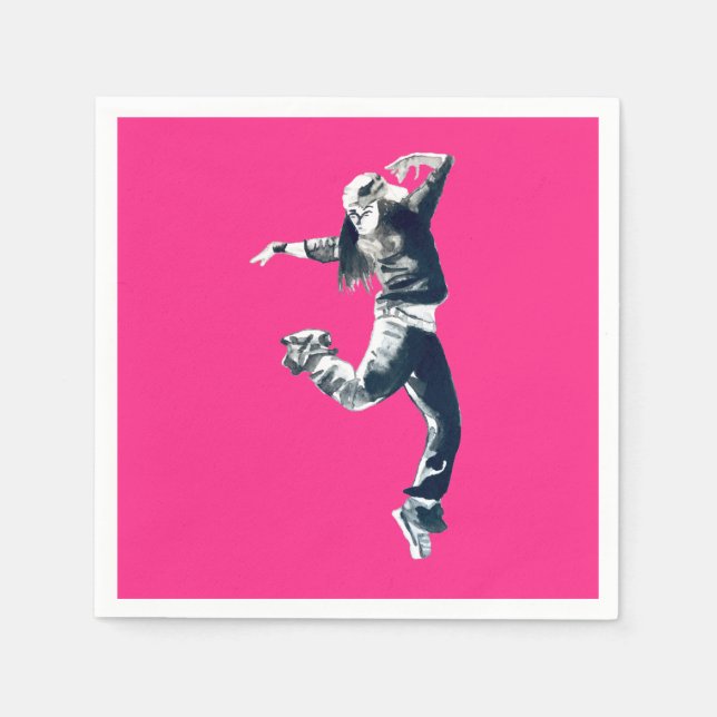 Serviette En Papier Art hip hop cool (Devant)
