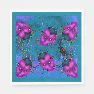 SERVIETTE EN PAPIER ART LADYBUG