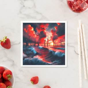 Serviette En Papier Art Océan