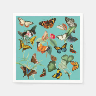 Serviette En Papier Art papillon vintage, de nombreuses sortes et coul