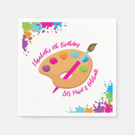 Serviette En Papier Art Party Craft Painting Girly Birthday Party