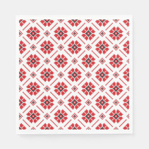 Serviette En Papier Art populaire traditionnel ukrainien vushuvanka