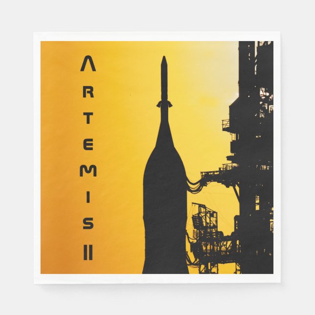 Serviette En Papier Artemis II to Launch Pad (Devant)