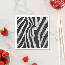 Serviette En Papier Artistique Zebra Stripes Poster de animal élégant