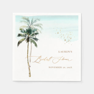 Serviette En Papier ArtsApp Tropical Paradise Faux Gold Calligraphy