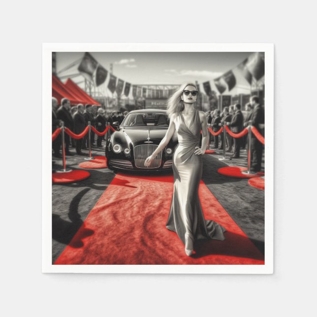 Serviette En Papier Artsy Lady (Devant)