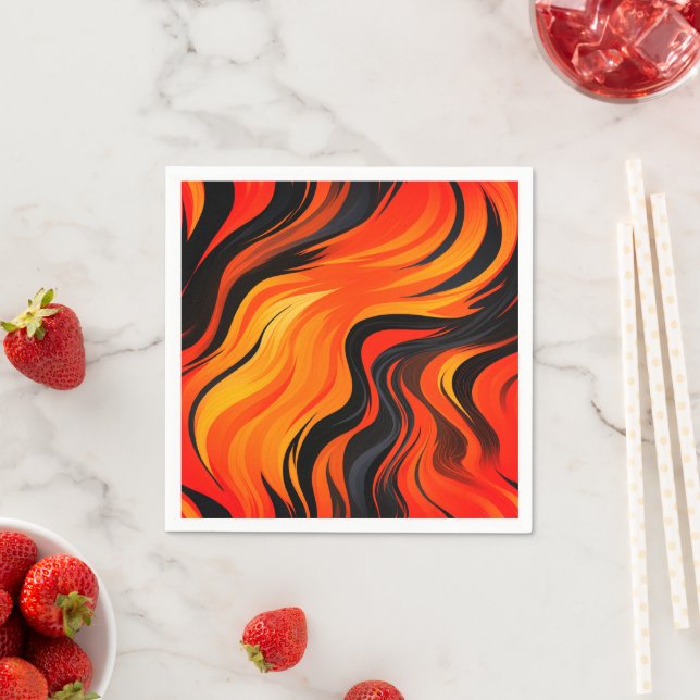 Serviette En Papier Artsy Stripes (En situation)