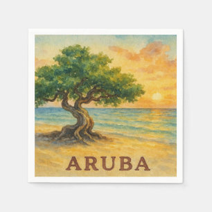 Serviette En Papier Aruba Eagle Beach Divi Tree Heure dorée