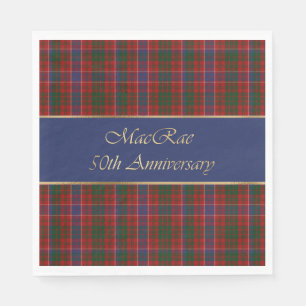 Serviette En Papier Assiette en papier à carreaux tartan personnalisée