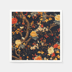 Serviette En Papier Assiette en papier chinoiserie automne élégant