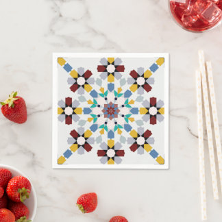 Serviette En Papier Assiettes En Carton Marocain Zelije ! Zell Marocai