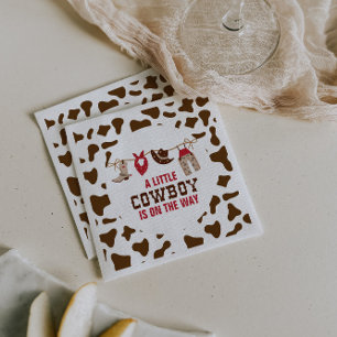 Serviette En Papier Assiettes en papier pour Baby Shower Cow-boy Weste