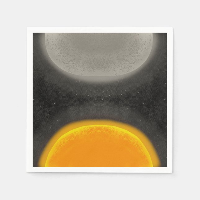 Serviette En Papier Astéroïdes Sun Moon Galaxy Garçons fête d'annivers (Devant)