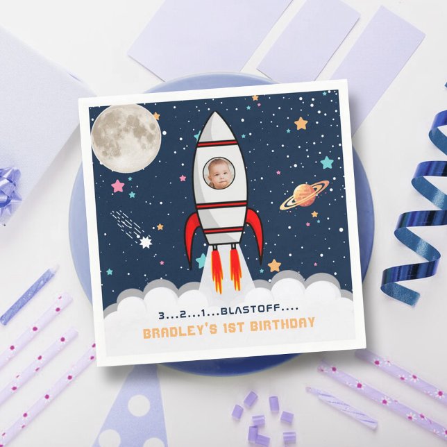 Serviette En Papier Astronaut Rocket Espace extra-atmosphérique 1ère p (Créateur téléchargé)