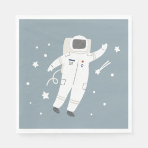 Serviette En Papier Astronaut & Stars Space Anniversaire