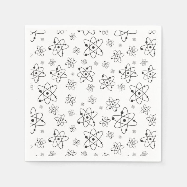 Serviette En Papier Atomes Chimie Motif (Devant)